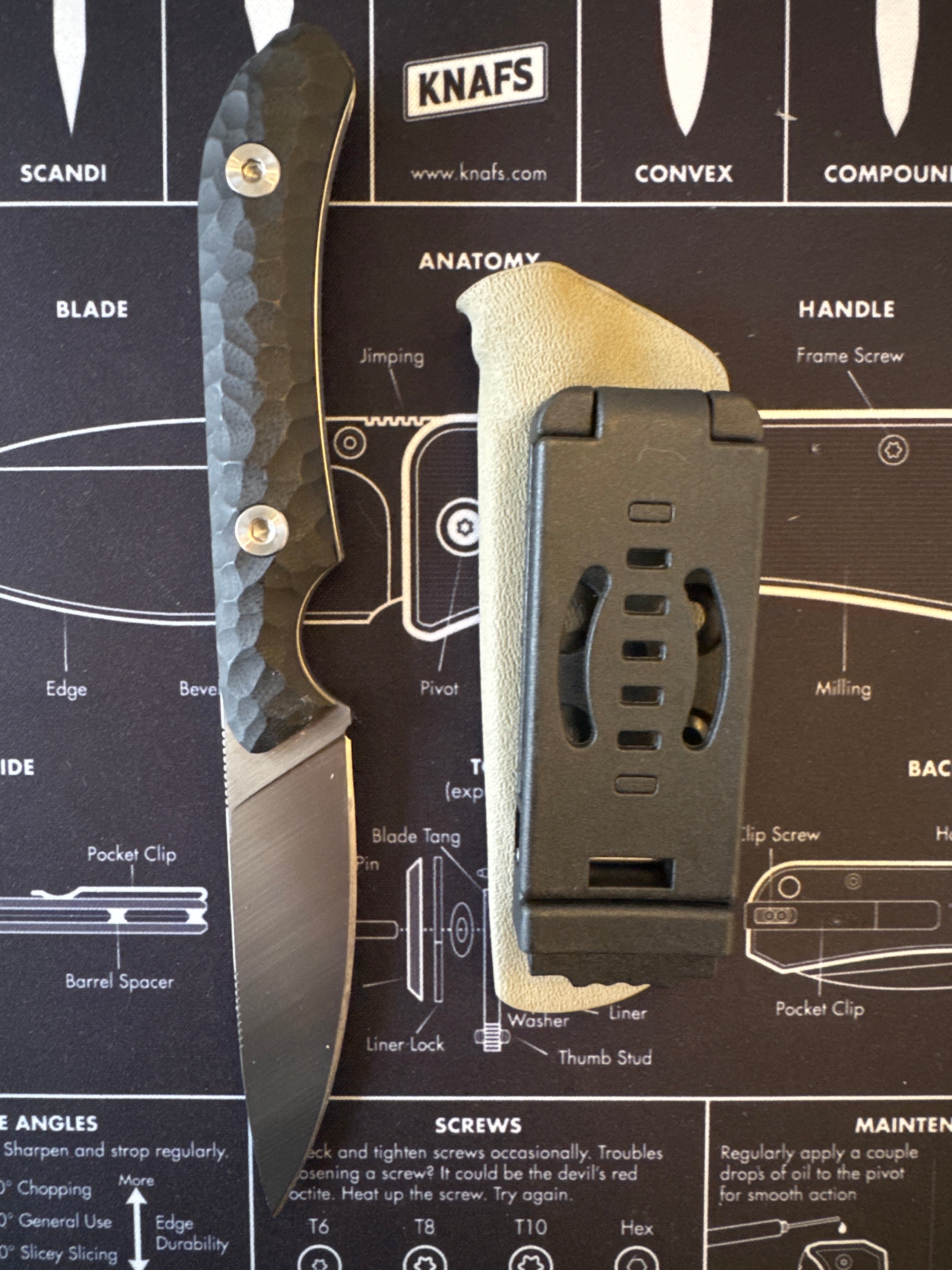 Fixed Blade Black D2 Steel - USA Made