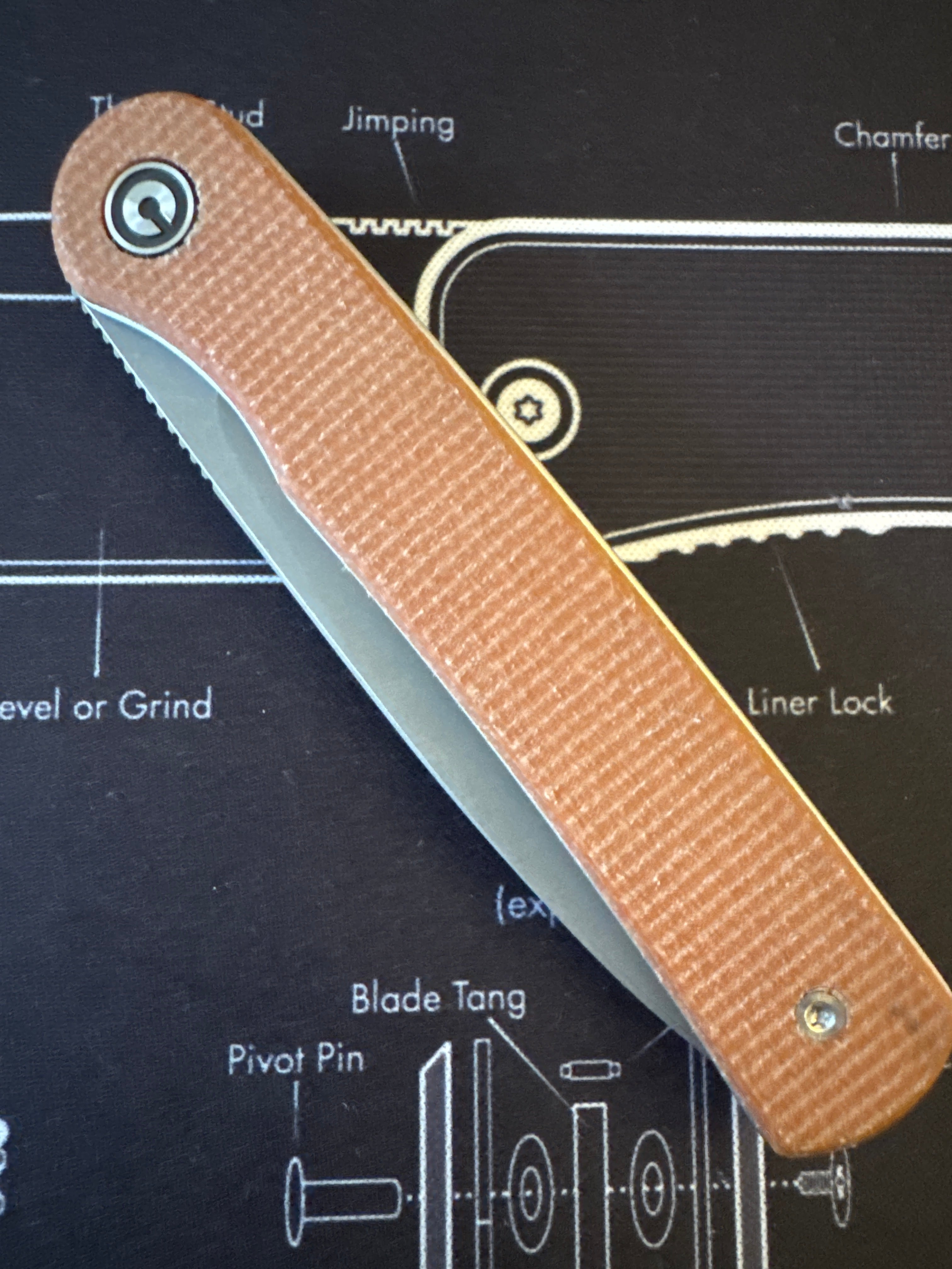 Civivi Knives Stylum Folder C20010B-A 10Cr15CoMoV Stainless Steel Brown Micarta