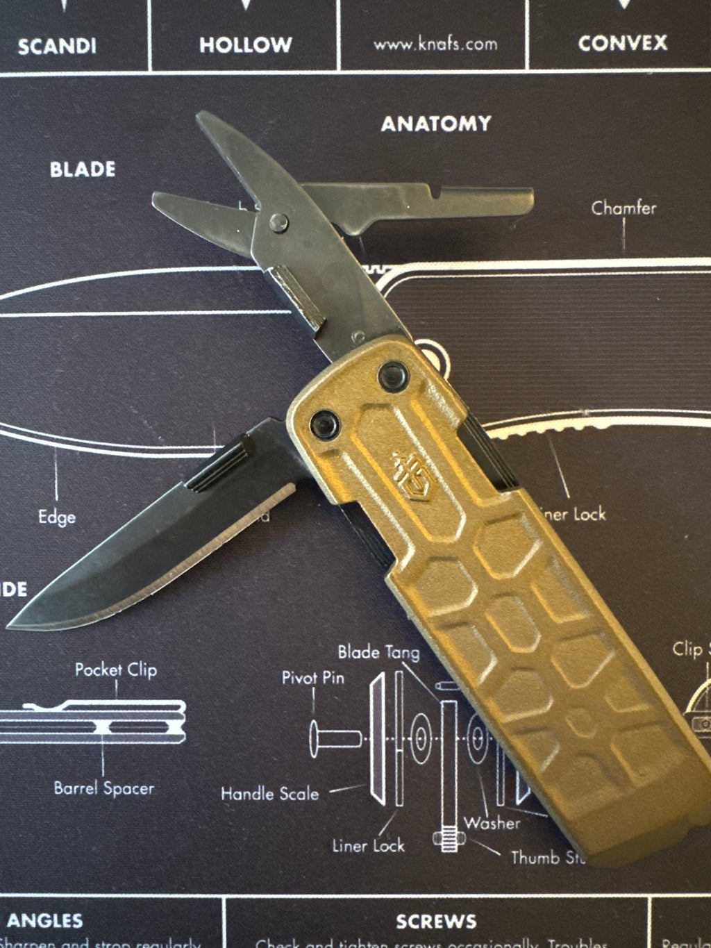 Gerber Lockdown Slim Prybar Multitool Pocket Knife Scissors Cap Lifter Drivers