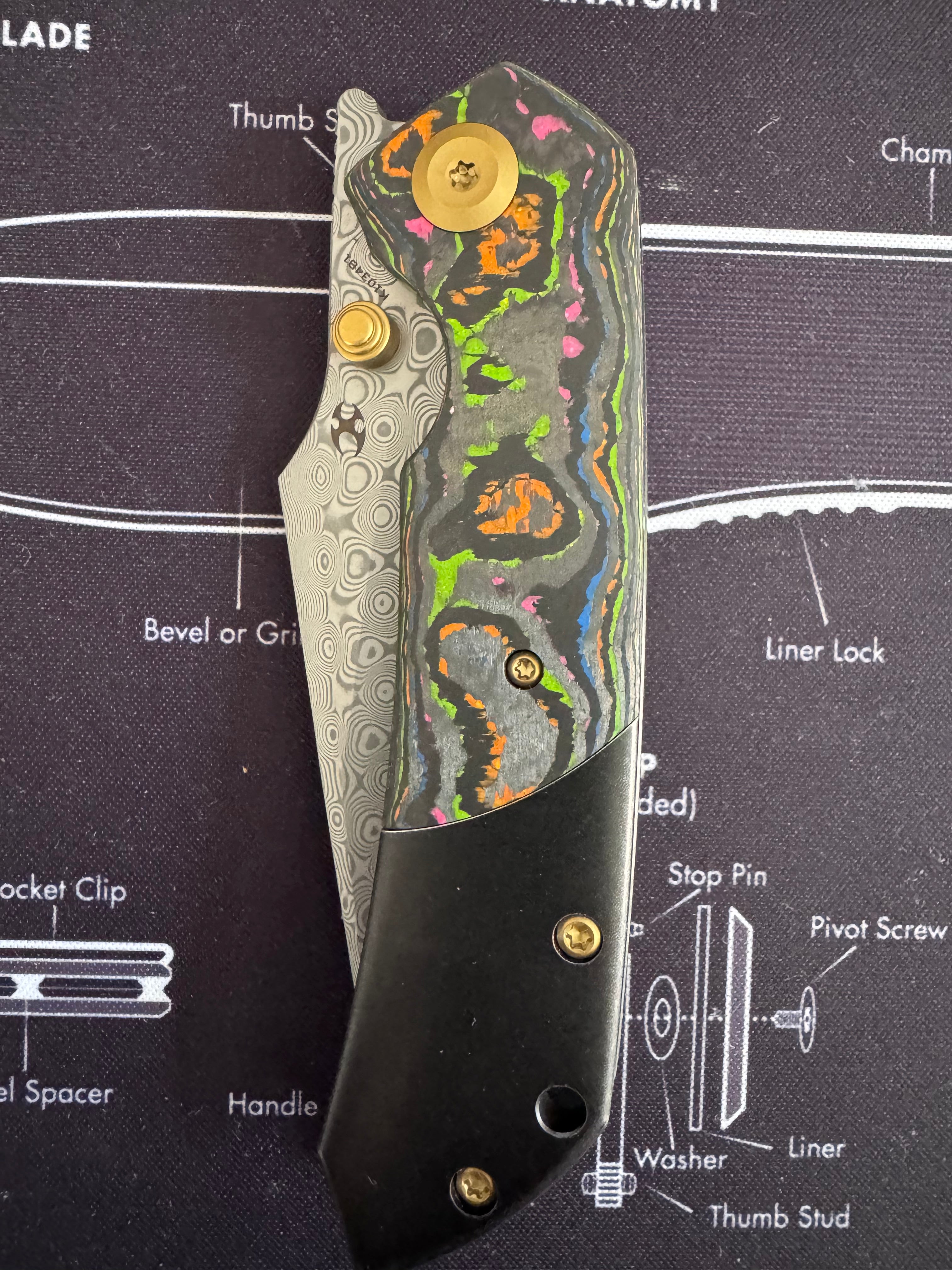 Kansept 80s Titanium Damascus