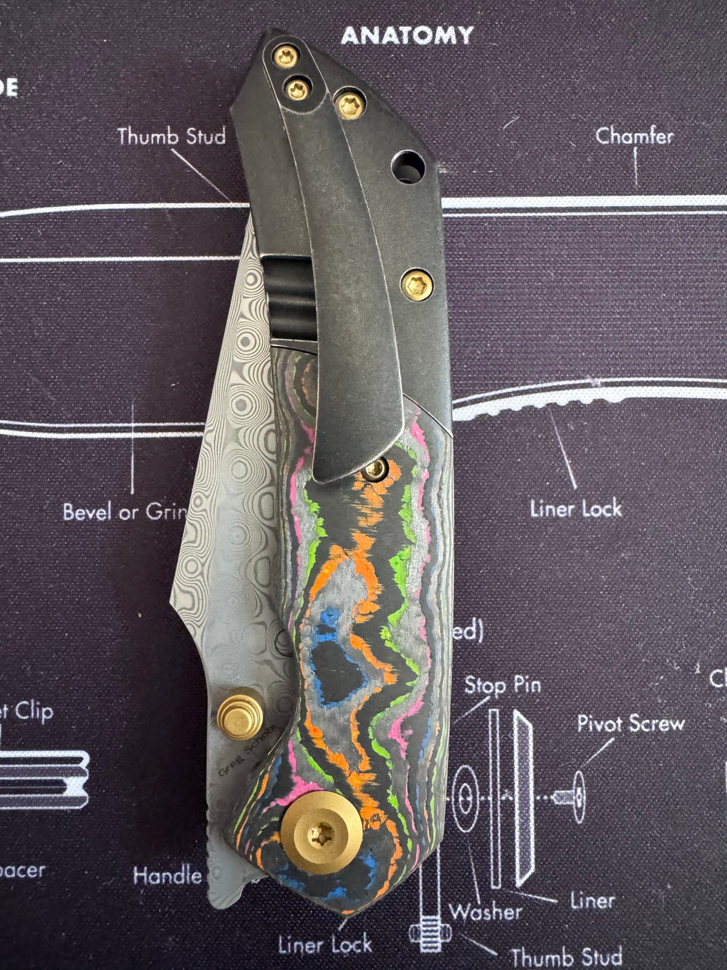 Kansept 80s Titanium Damascus